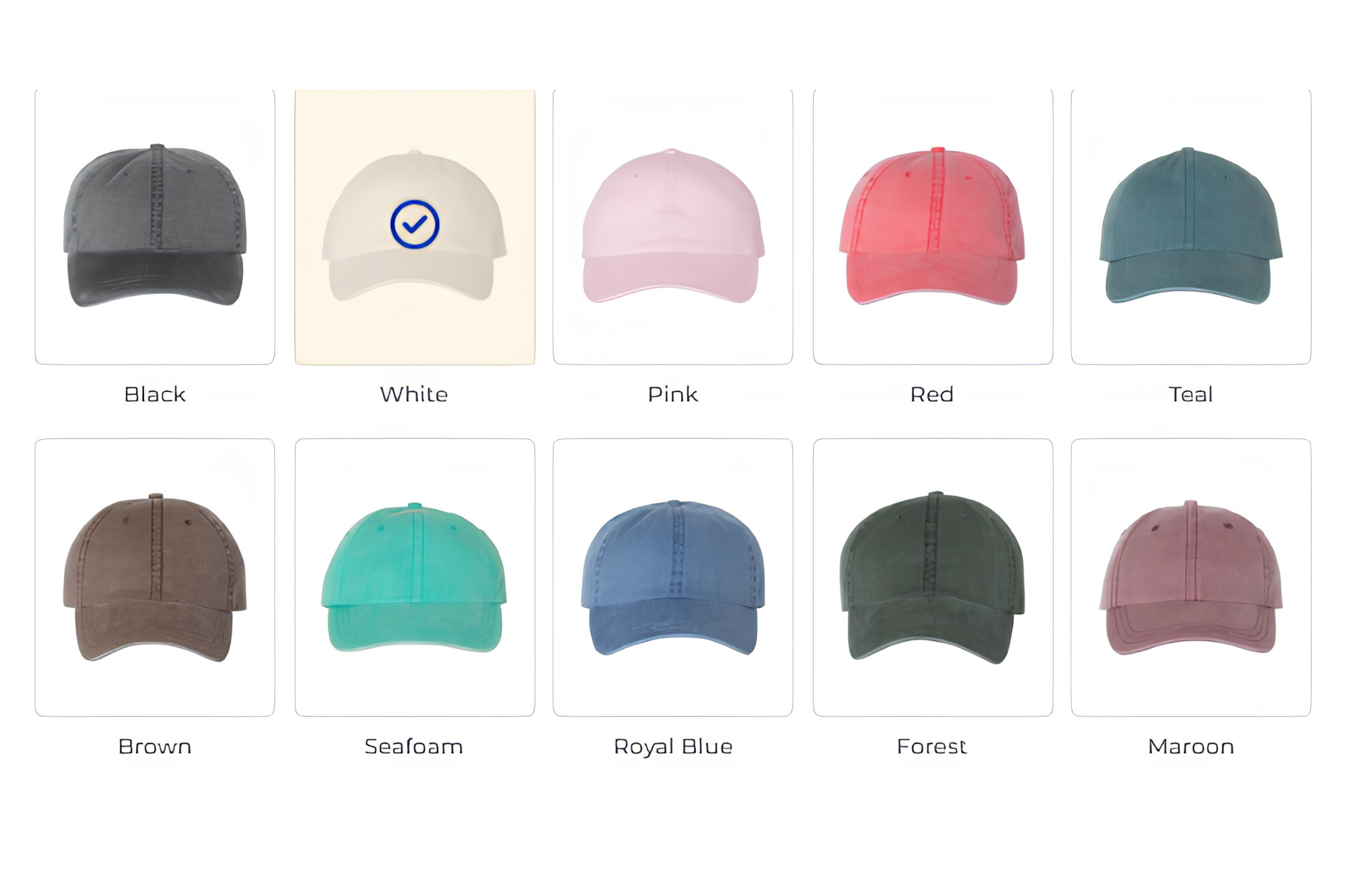 Personalized Embroidered Dad Hats - Vintage washed cap