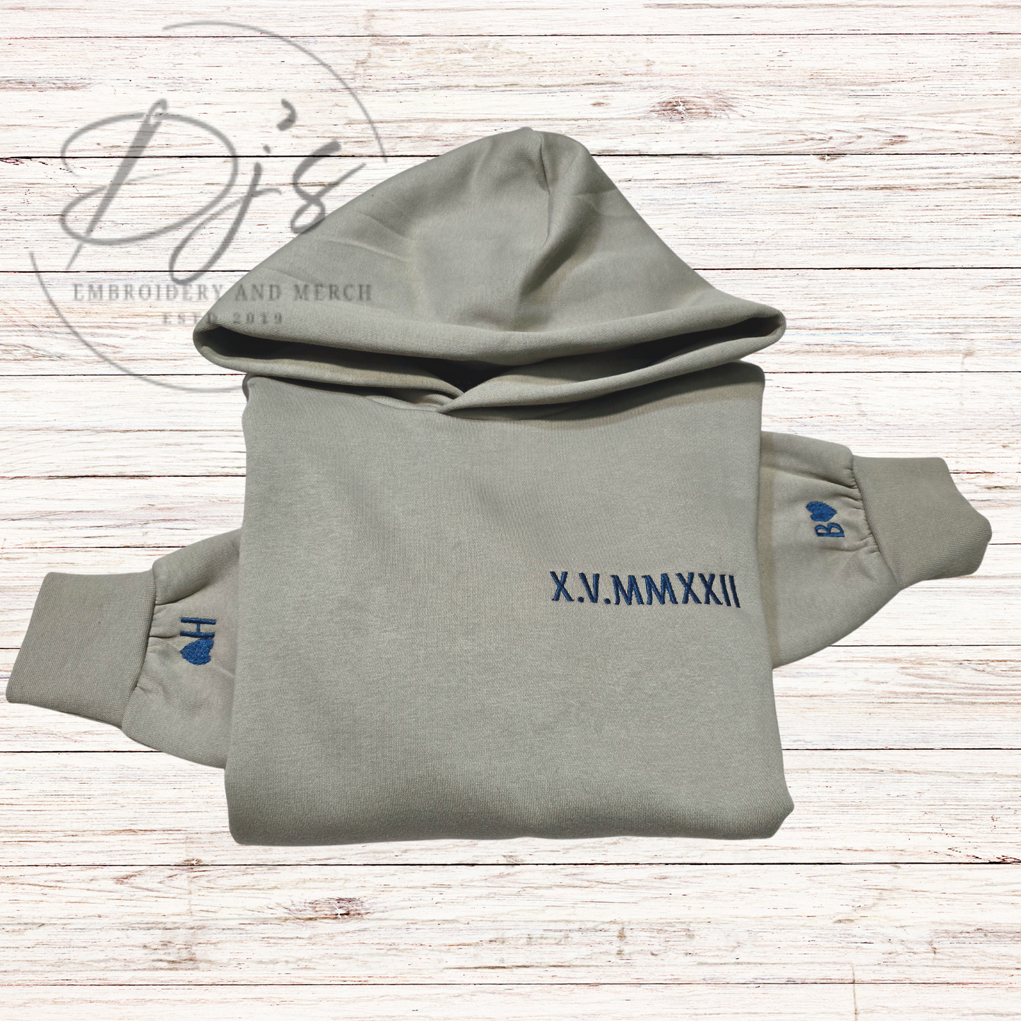 Custom Embroidered Roman Numerals Anniversary, Roman Numbers, Custom Roman Numbers on Sweaters