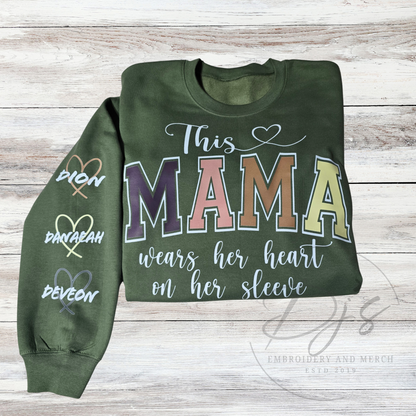 Custom printed MAMA crewnecks/ hoodies