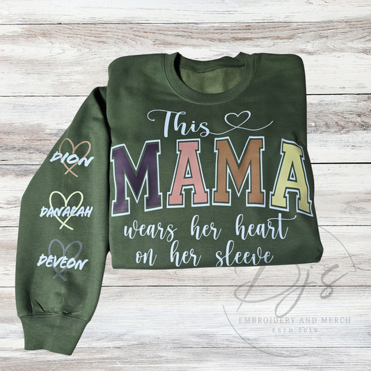 Custom printed MAMA crewnecks/ hoodies