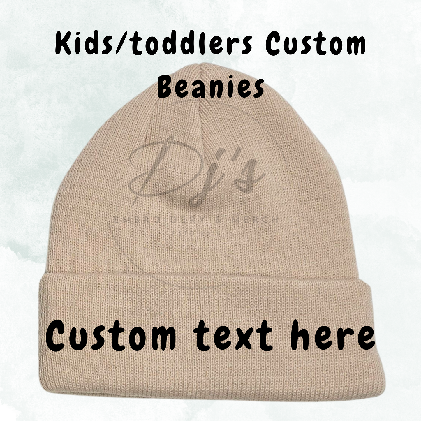 Toddlers Custom Embroidered beanie, Winter hats for kids