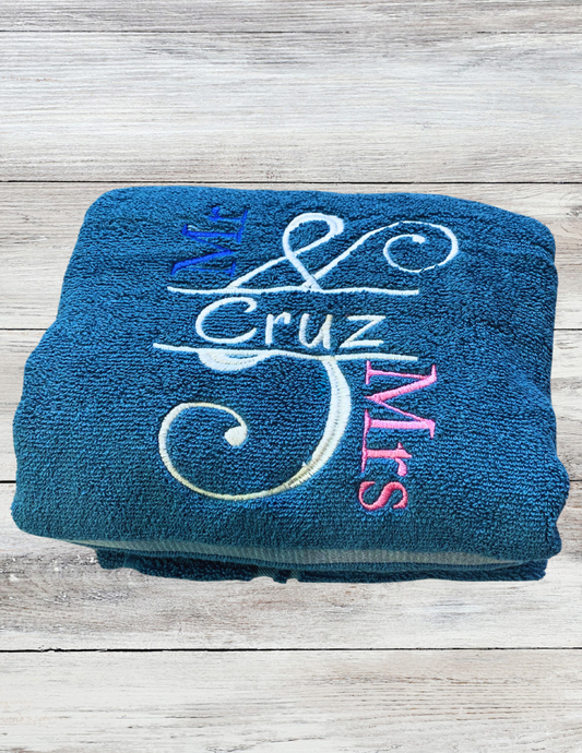 Custom Embroidered Towel, Name on Towel