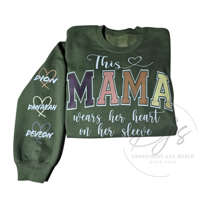Custom printed MAMA crewnecks/ hoodies