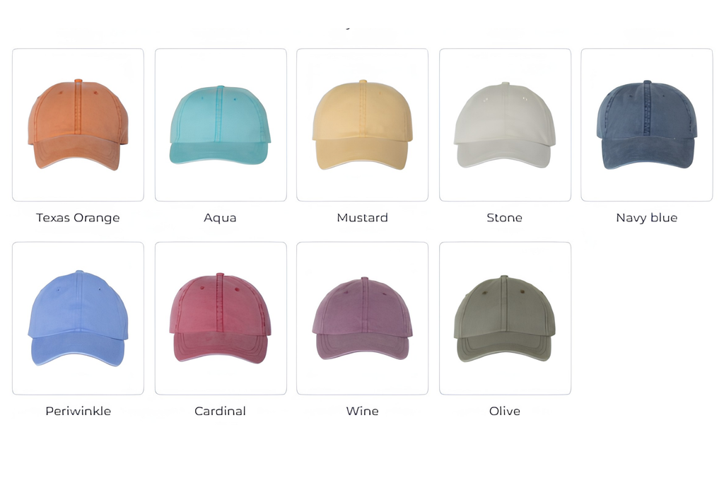 Personalized Embroidered Dad Hats - Vintage washed cap