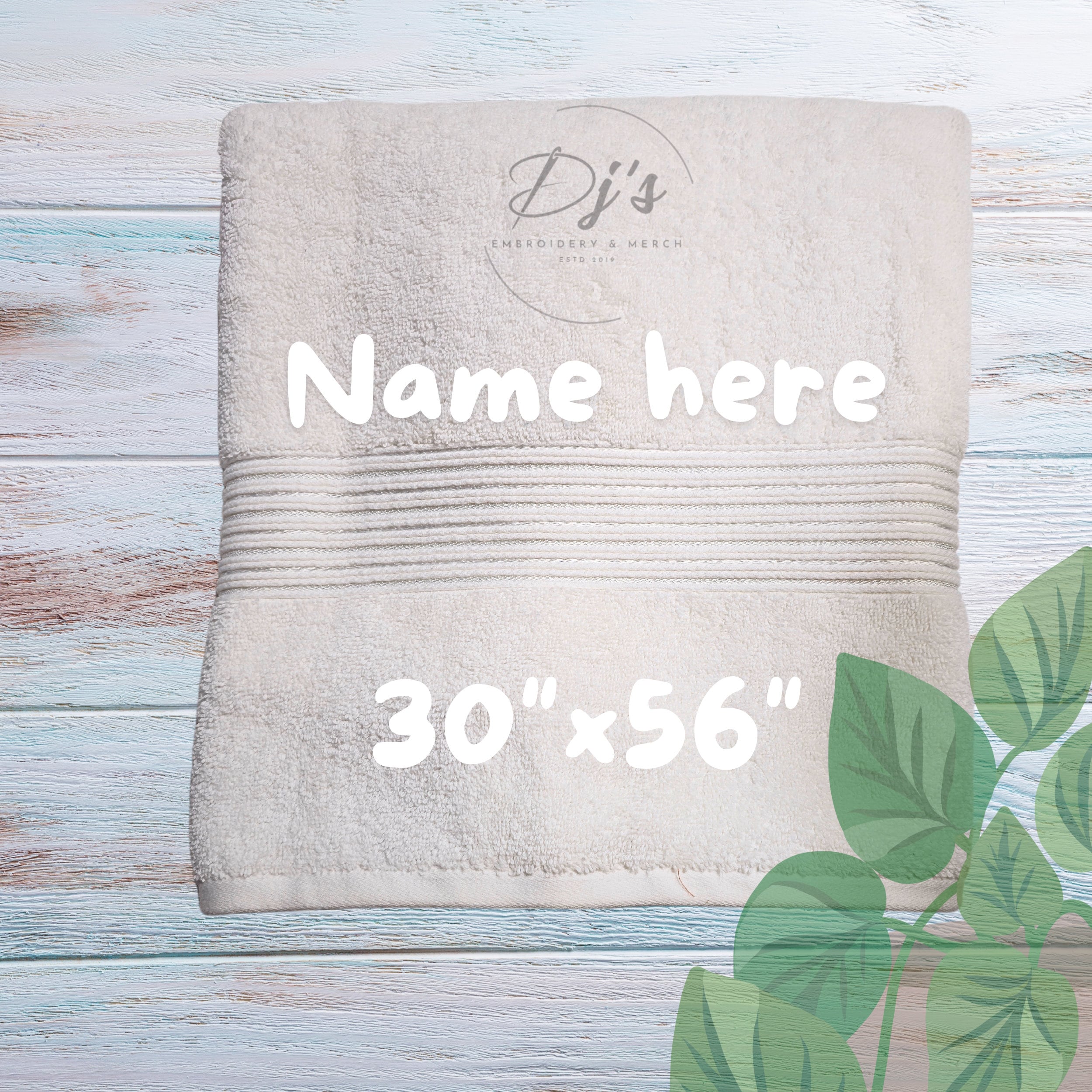 Custom Embroidered Towel, Name on Towel