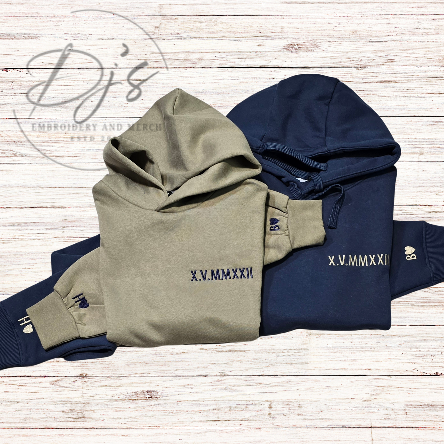 Custom Embroidered Roman Numerals Anniversary, Roman Numbers, Custom Roman Numbers on Sweaters