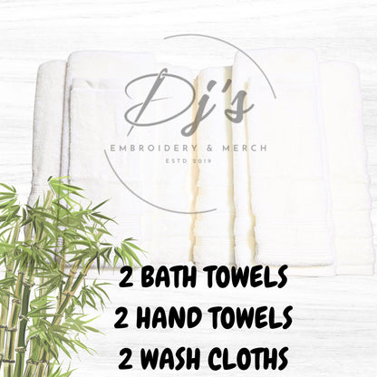 Custom Embroidered Towel, Name Embroidered on Towel