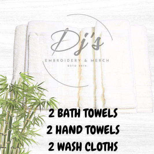 Custom Embroidered Towel, Name Embroidered on Towel