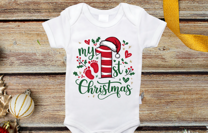 My first Christmas in bodysuit, Custom Christmas Bodysuit