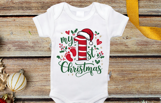 My first Christmas in bodysuit, Custom Christmas Bodysuit