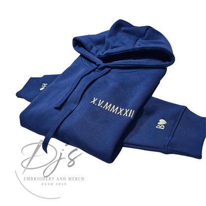 Custom Embroidered Roman Numerals Anniversary, Roman Numbers, Custom Roman Numbers on Sweaters