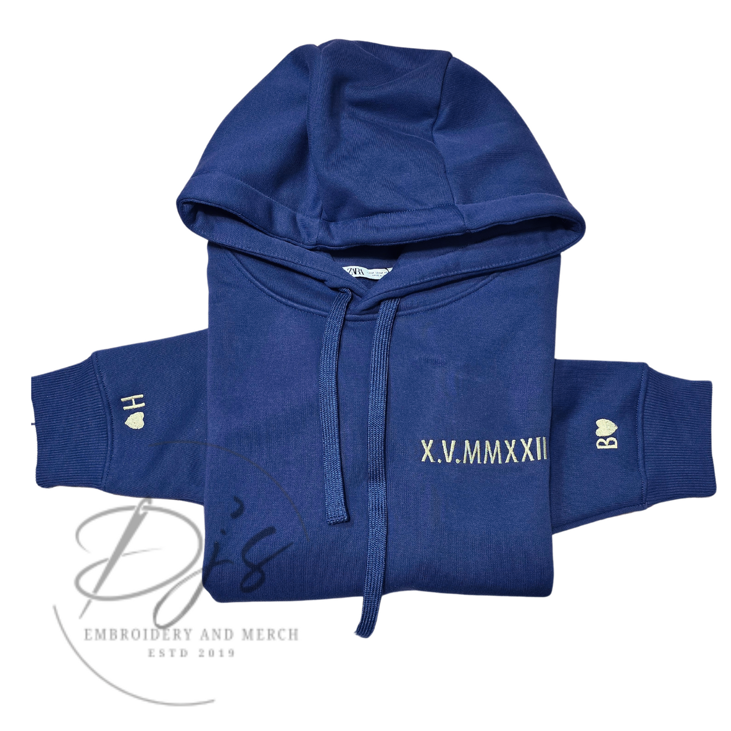 Custom Embroidered Roman Numerals Anniversary, Roman Numbers, Custom Roman Numbers on Sweaters