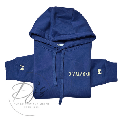 Custom Embroidered Roman Numerals Anniversary, Roman Numbers, Custom Roman Numbers on Sweaters