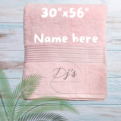 Custom Embroidered Towel, Name on Towel