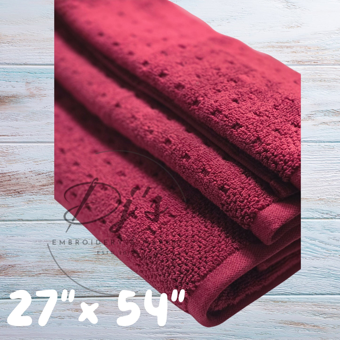 Custom Embroidered Towel, Embroidered name on towel