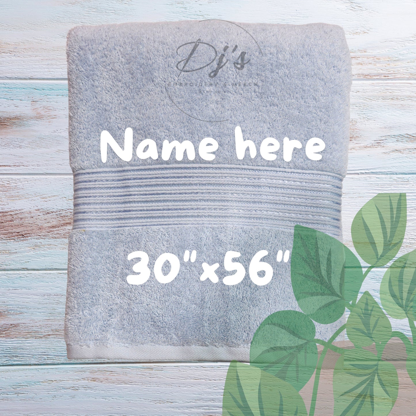 Custom Embroidered Towel, Name on Towel