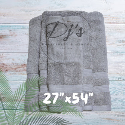 Custom Embroidered Towel, Embroidered name on towel