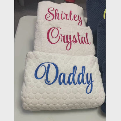 Custom Embroidered Towel, Name on Towel