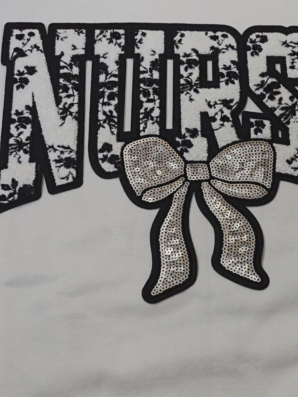 NURSE Embroidered patch on Crewnecks or Hoodies
