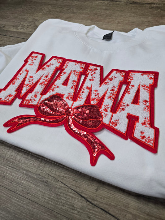 MAMA Embroidered patch on Crewnecks or Hoodies