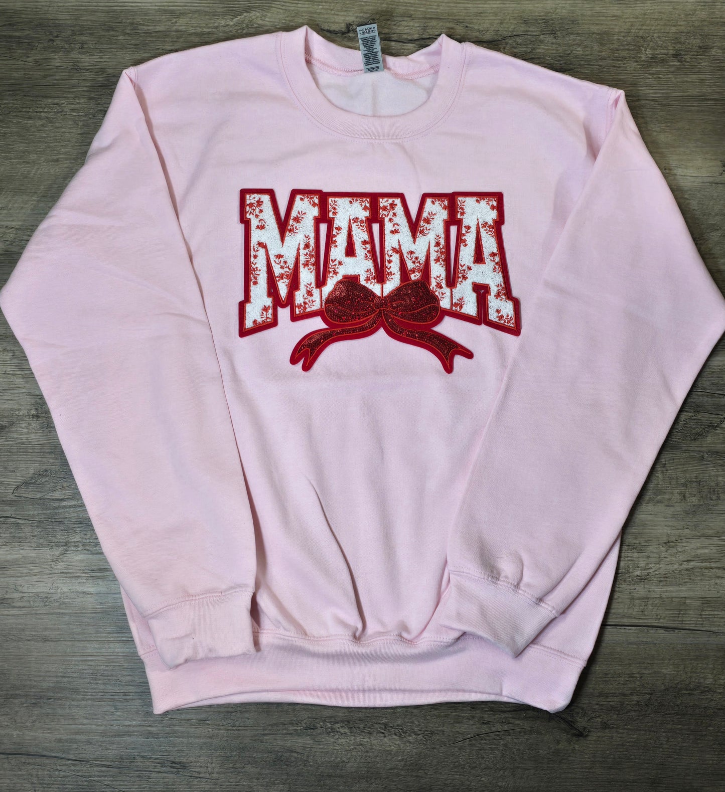 MAMA Embroidered patch on Crewnecks or Hoodies
