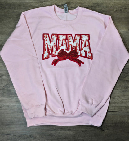 MAMA Embroidered patch on Crewnecks or Hoodies