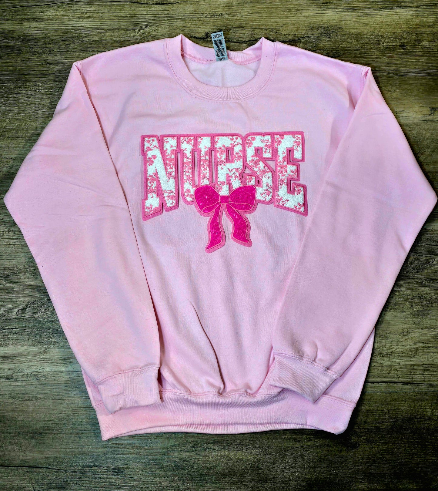 NURSE Embroidered patch on Crewnecks or Hoodies