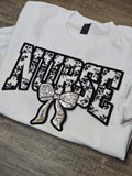 NURSE Embroidered patch on Crewnecks or Hoodies